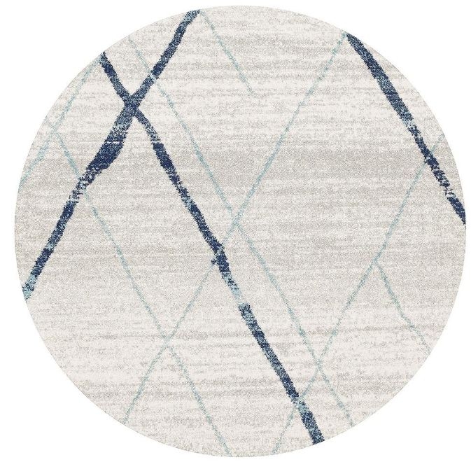 V107-OAS-452-BLUE-240X240-207709-00 Oasis 452 Blue Round by Rug Culture-240X240CM - ROUND - Image 1
