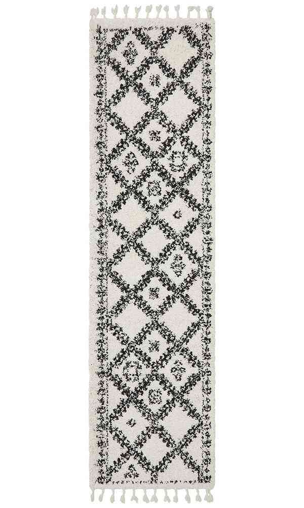 V107-SAF-33-WHT-200X80-207873-00 Saffron 33 White Runner by Rug Culture - 200X80CM - RUNNER - Image 1