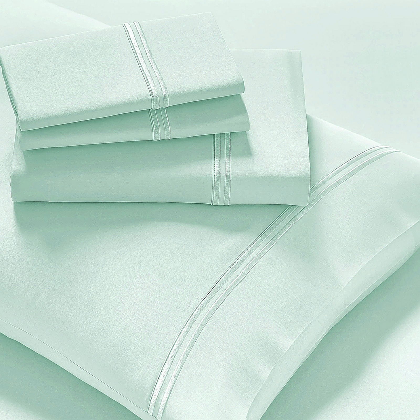 V107-SH328130-216998-00 Strada Embroidered 1000 TC Egyptian Cotton Spa Deep King Sheet sets by Renee Taylor - Image 1