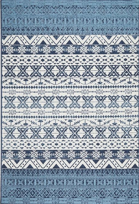 V107-SSD-3333-WHBL-320X230-207747-00 Seaside 3333 White Blue by Rug Culture-320X230CM - RECTANGLE - Image 1