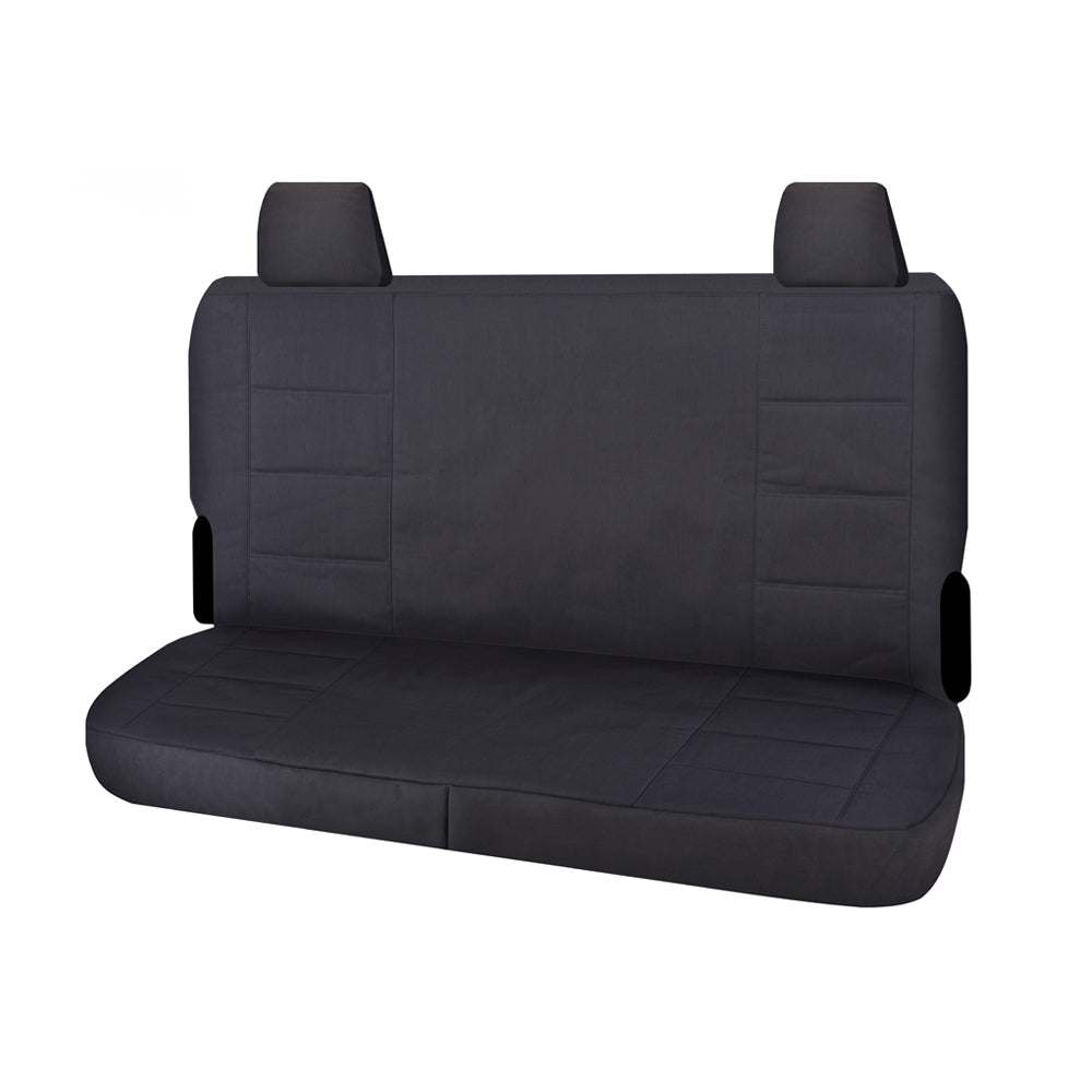 V121-CHTMLC408_CHTMLC408 Seat Covers for TOYOTA LANDCRUISER 70 SERIES VDJ 05/2008 - ON DUAL CAB REAR BENCH CHARCOAL CHALLENGER - Image 1