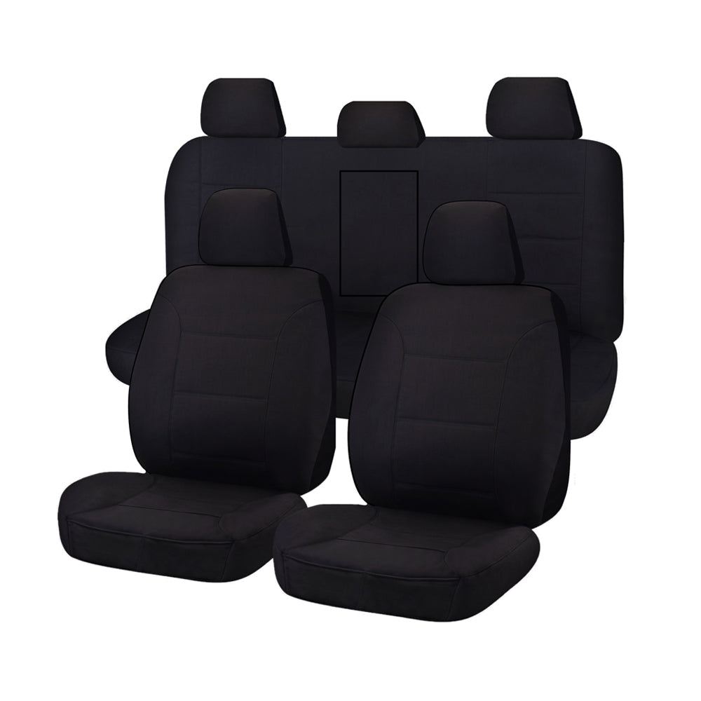 V121-CHTMTRI0804_CHTMTRI0804 Seat Covers for MITSUBISHI TRITON FR MQ SERIES 01/2015 - ON DUAL CAB UTILITY FR BLACK CHALLENGER - Image 1
