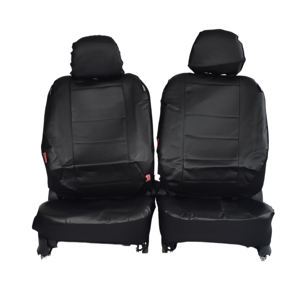 V121-TMDNAVA07TOROBLK_7_4b010f47-b5e3-4392-8bfd-a70cd8a63785 Leather Look Car Seat Covers For Nissan Frontier D40 Dual Cab 2007-2020 | Black - Image 1
