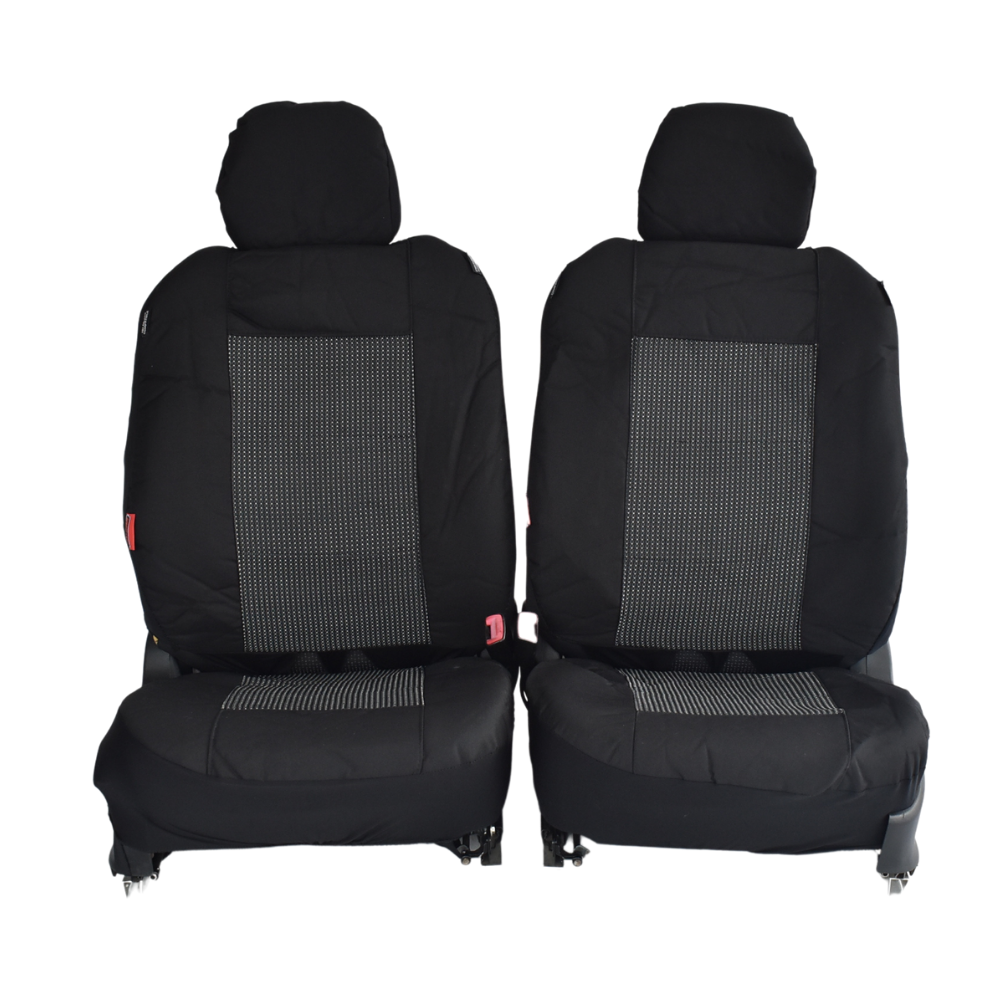 V121-TMDNAVA09PRESPBLK_1_06bf2a6d-7569-415e-89c9-8598f88aebe2 Prestige Jacquard Seat Covers - For Nissan Frontier Dual Cab (2009-2020) - Image 1