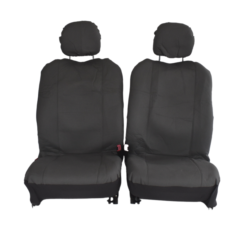 V121-TMDTRIT06CHALGRY_3_5be118bc-658d-4357-a269-501b9349a573 Challenger Canvas Seat Covers - For Mitsubishi Triton Dual Cab (2006-2020) - Image 1