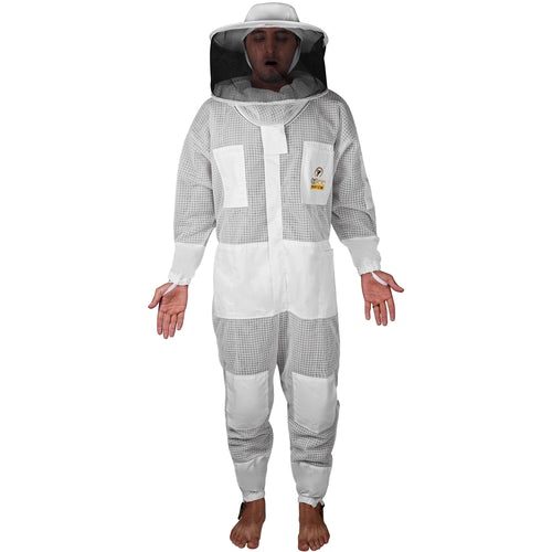 V122-OZP-108_Untitled-1_0002_Layer9copy_500x_1 OZBee Premium Full Suit 3 Layer Mesh Ultra Cool Ventilated Round Head Beekeeping Protective Gear Size 5XL - Image 1