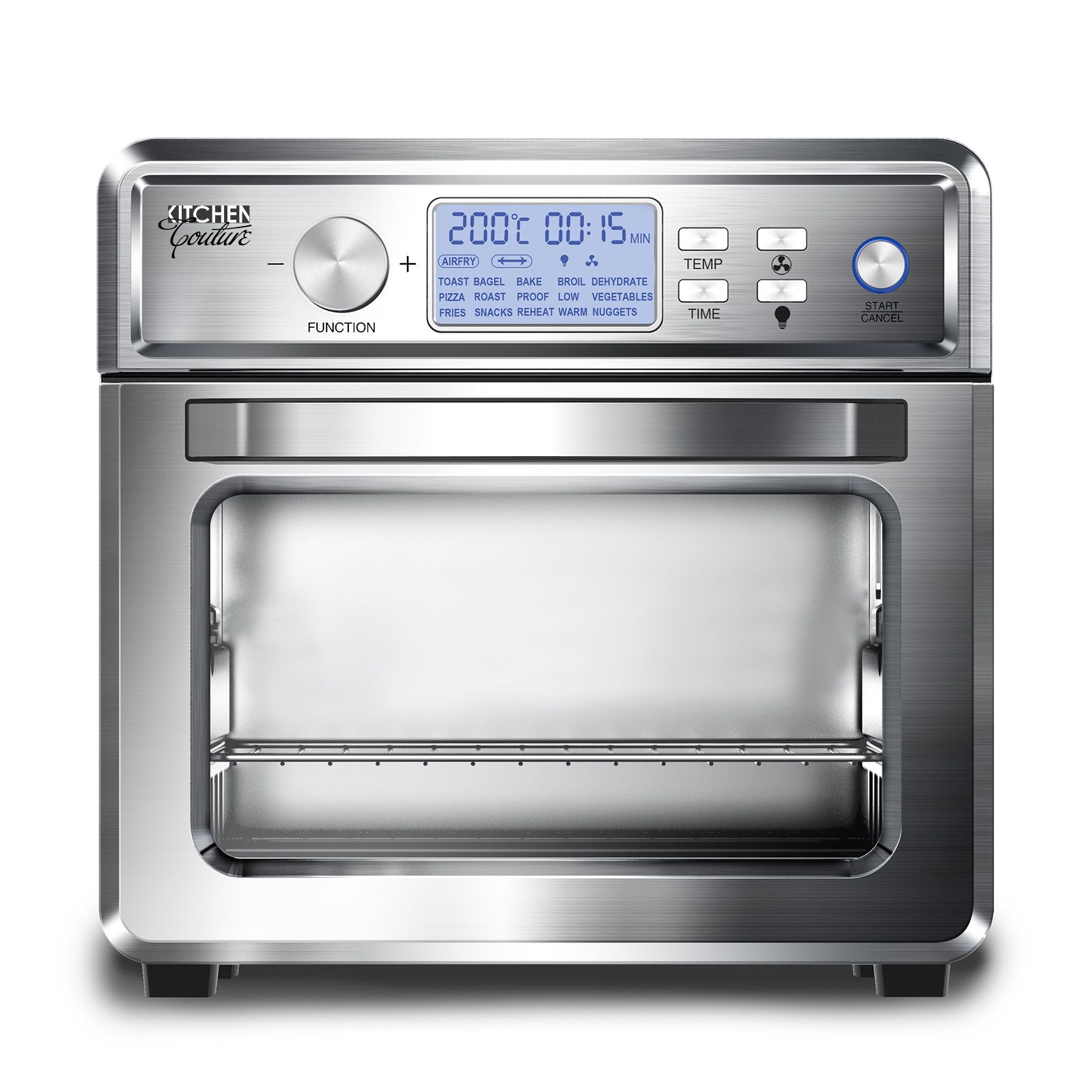 V160-10001157_10001157_4_1 Kitchen Couture 24 Litre Air Fryer Multifunctional LCD Digital Display Silver - Image 1