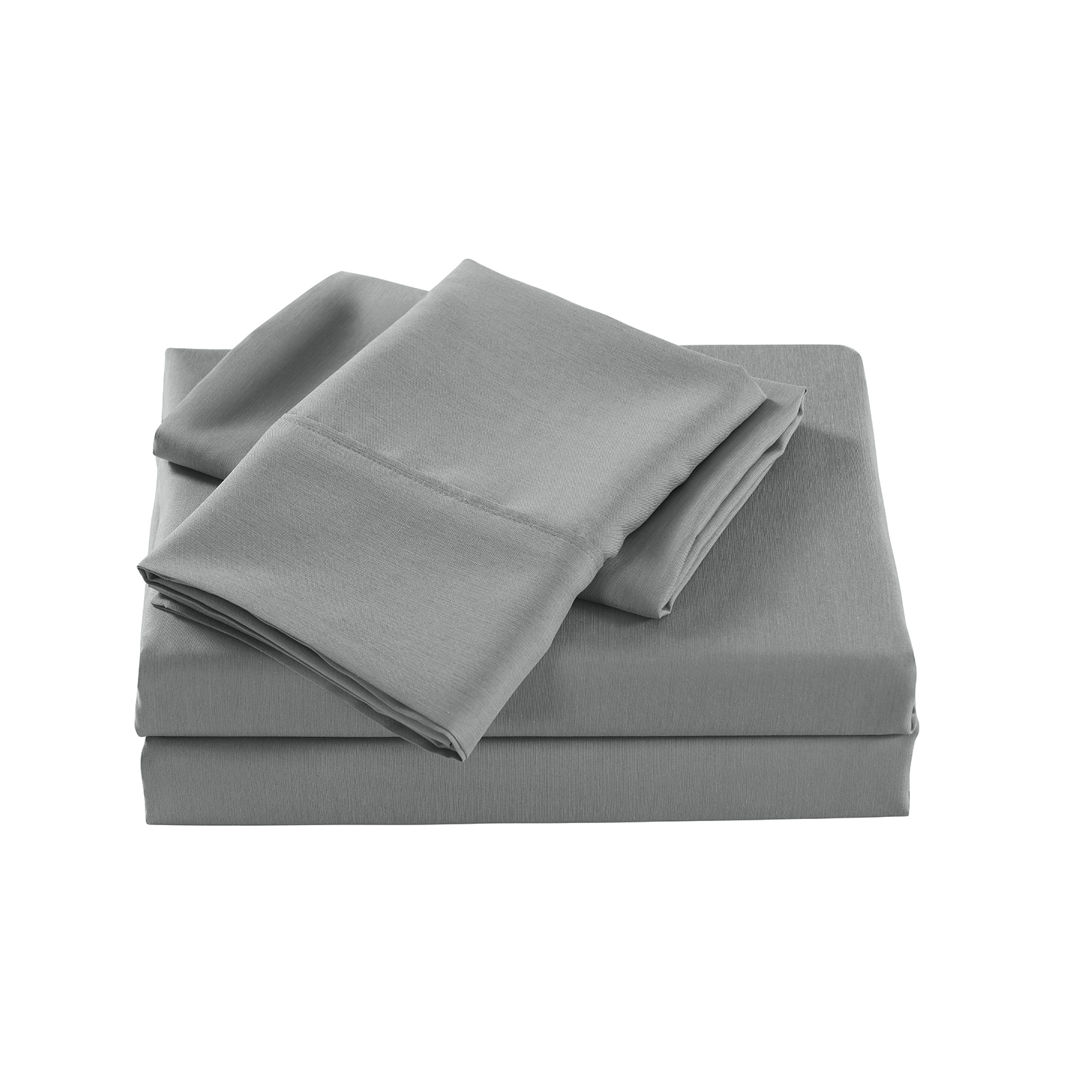 V160-10002309_10002309_3_1 Royal Comfort 2000 Thread Count Bamboo Cooling Sheet Set Ultra Soft Bedding - King - Mid Grey - Image 1
