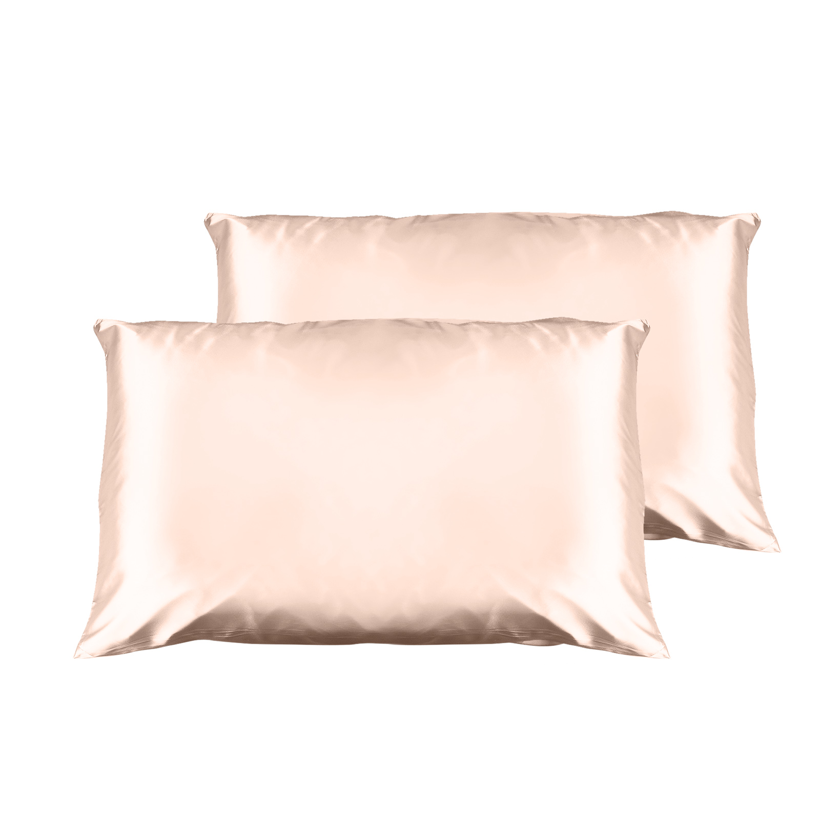 V160-10003453-33392-00 Casa Decor Luxury Satin Pillowcase Twin Pack Size With Gift Box Luxury - Champagne Pink - Image 1