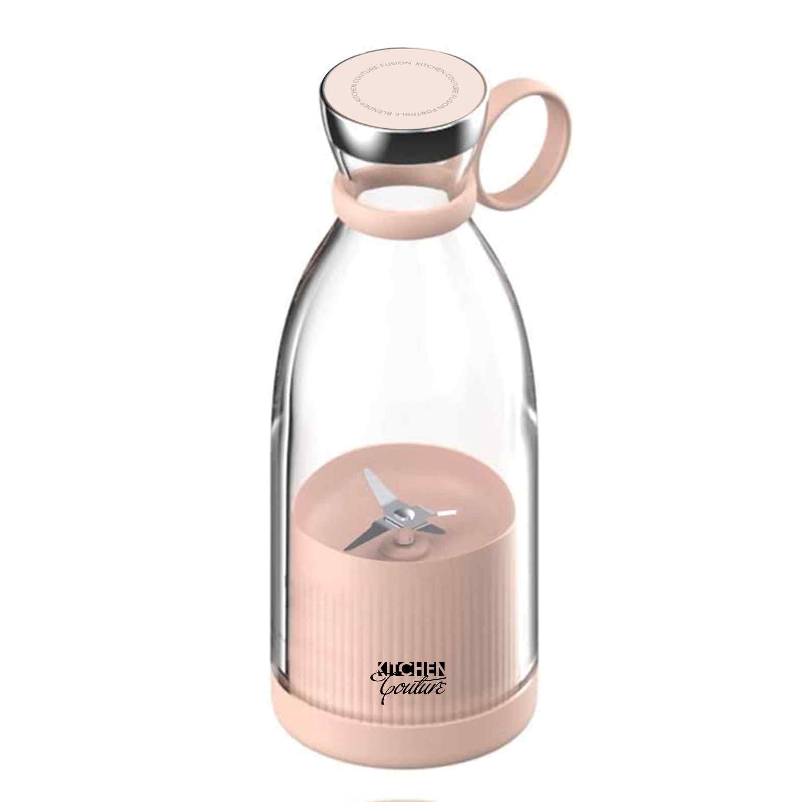 V160-10004398-65439-00 Kitchen Couture Fusion Portable Blender Electric Hand Held Mixer Shaker Maker - Pink - Image 1