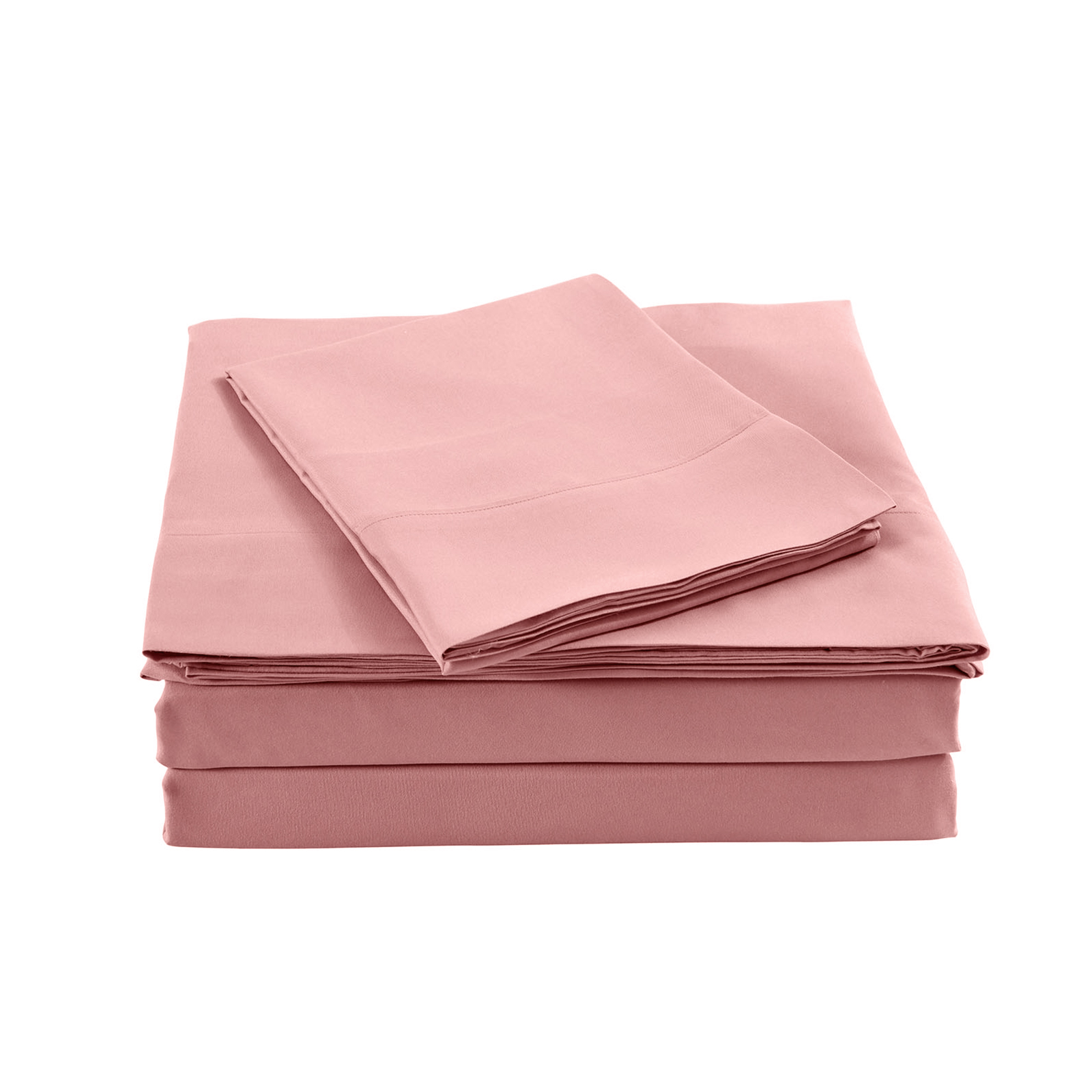 V160-204790_V160-204790-03_1 Royal Comfort Bamboo Blended Sheet & Pillowcases Set 1000TC Ultra Soft Bedding - King - Blush - Image 1
