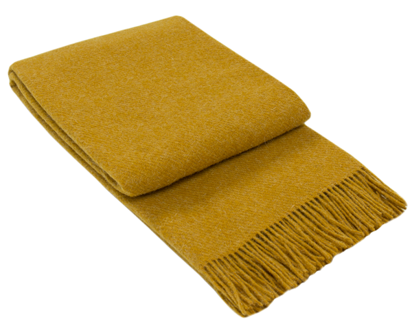 V164-BR12-BrightonMustard_6ac629e1-2d9c-4802-9410-4cd7a41e889e_1024x1024_2x-00 Brighton Throw - 100% NZ Wool - Mustard - Image 1