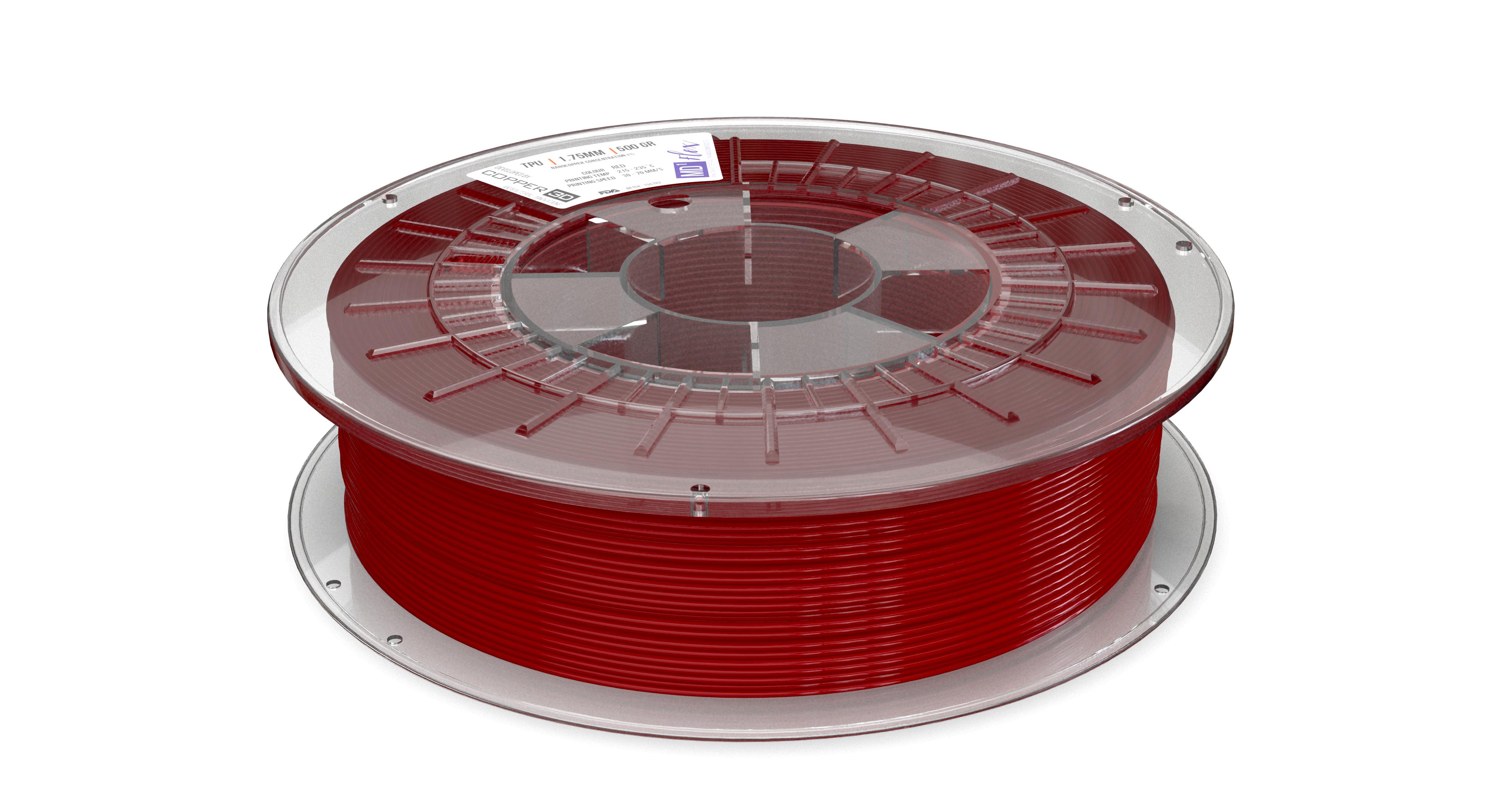 V177-175MDFLEX-NAT-0500_793591374130_Copper3D-MDFlex-Natural-175-500g__71562_1 TPU Filament MD FLEX 1.75mm 500 gram Natural 3D Printer Filament - Image 1