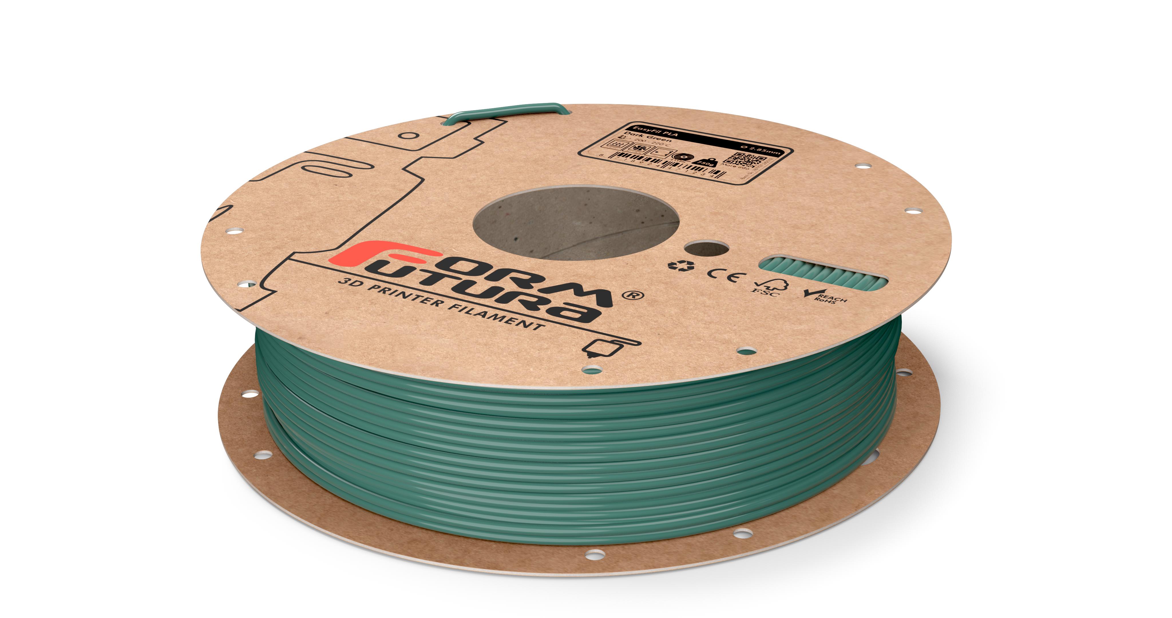 V177-285EPLA-DAGR-0750_EasyFil-PLA-Dark-Green-285-750g__65823_1 PLA Filament EasyFil PLA 2.85mm Dark Green 750 gram 3D Printer Filament - Image 1