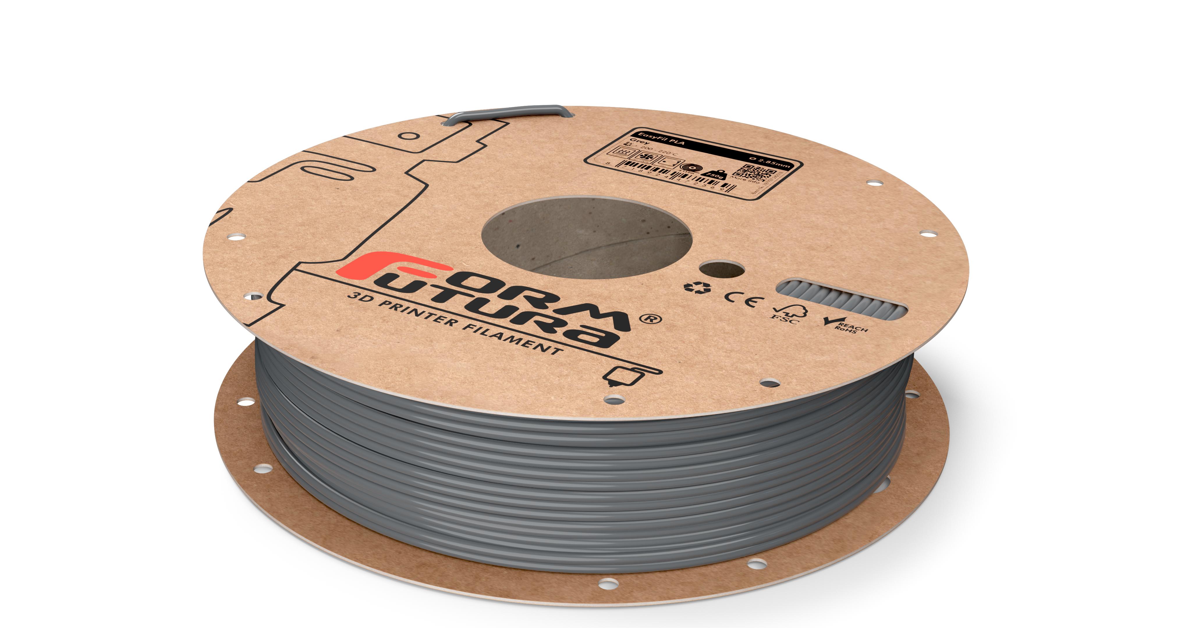 V177-285EPLA-GREY-0750_EasyFil-PLA-Grey-285-750g__97586_1 PLA Filament EasyFil PLA 2.85mm Grey 750 gram 3D Printer Filament - Image 1