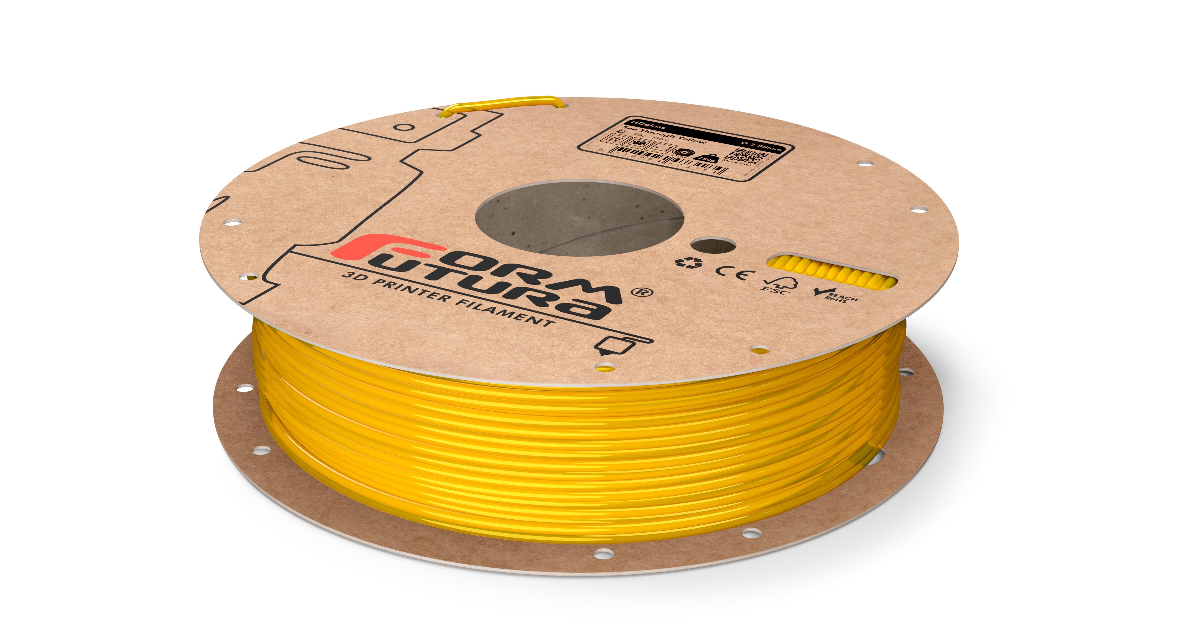 V177-285HDGLA-STYEL-0750_HDGlass-See-Through-Yellow-285-750g__53661_1 PETG Filament HDglass 2.85mm See Through Yellow 750 gram 3D Printer Filament - Image 1