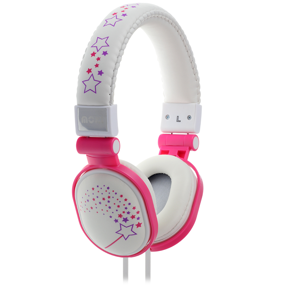 V177-ACC_HPPOD-MOKI_POPPER_SPARKLES_WHITE_HPPOD__46812-00 Moki Popper - Sparkles White soft cushioned premium DJ Style headphone - Image 1