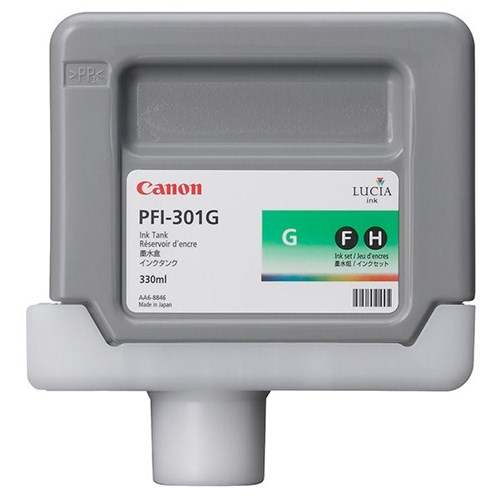 V177-AL-CPFI-301G-CPFI-301G__64114-00 CANON GREEN INK TANK 330 ML FOR IPF8000 9000 8100 9100 - Image 1