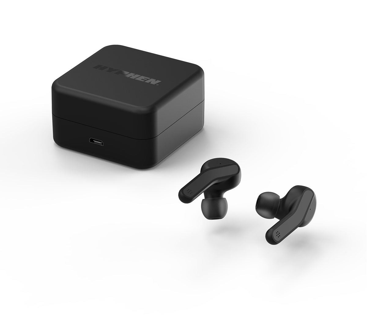 V177-AUSHY-B-PACK_HYPHEN_black_1024x10242x__28991-00 HYPHEN Wireless Earbuds Bluetooth Headphone Black color - Image 1