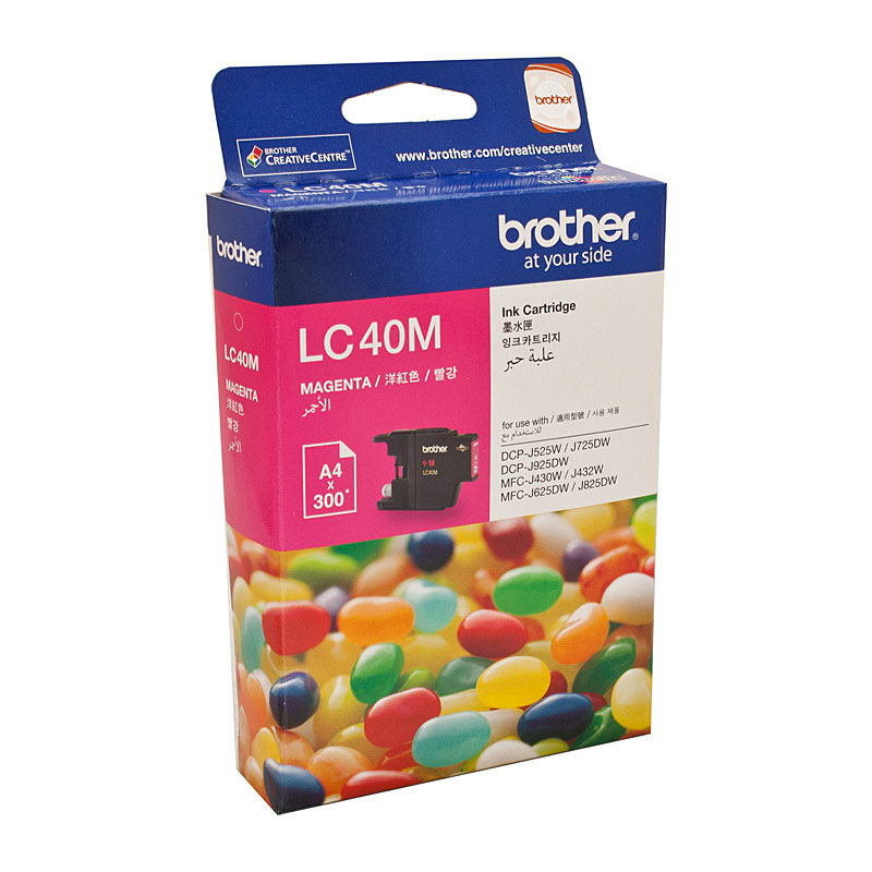 V177-D-B40M_uc__86399_1 BROTHER LC40 Magenta Ink Cartridge - Image 1