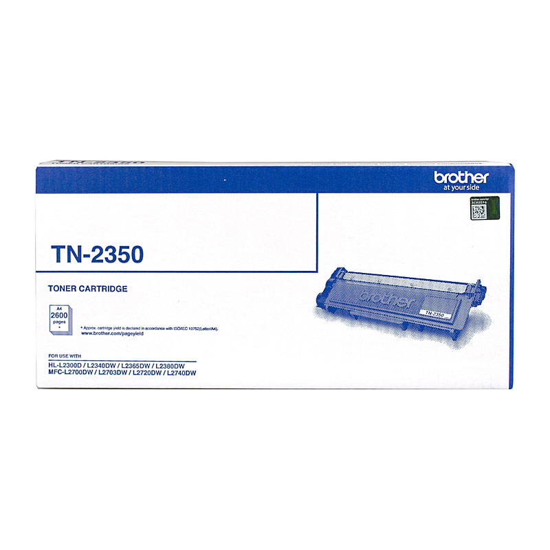 V177-D-BN2350_uc__21291_1 Brother TN-2350 Mono Laser Toner - High Yield Cartridge, HL-L2300D/L2305W/L2340DW/L2365DW/2380DW/MFC-L2700DW/2703DW/2720DW/2740DW up to 2,600 pages - Image 1