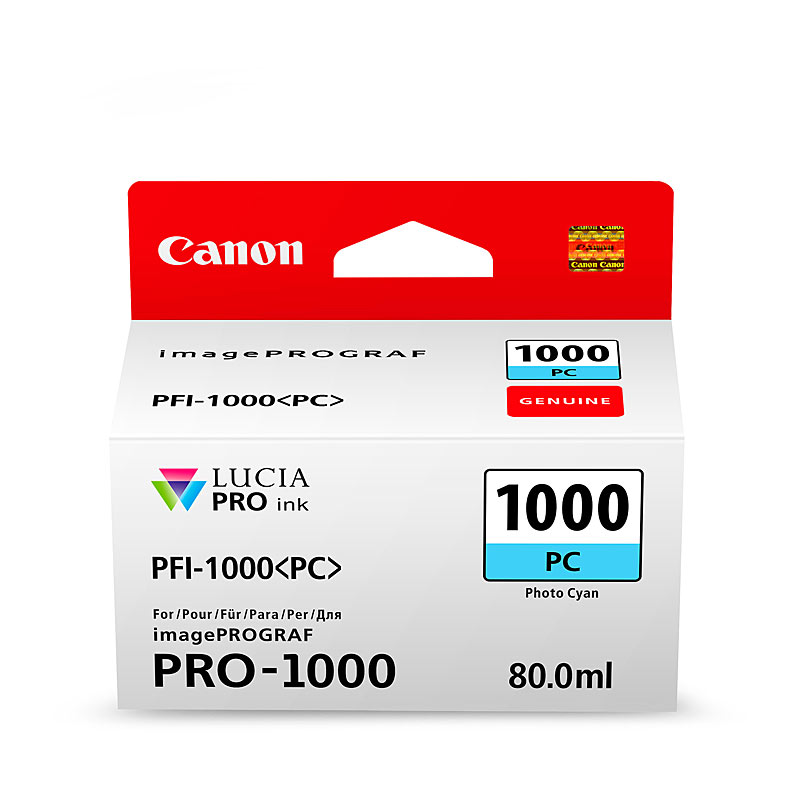 V177-D-CI1000PC_uc__28984_1 CANON PFI1000 Ph Cyan Ink Cartridge - Image 1
