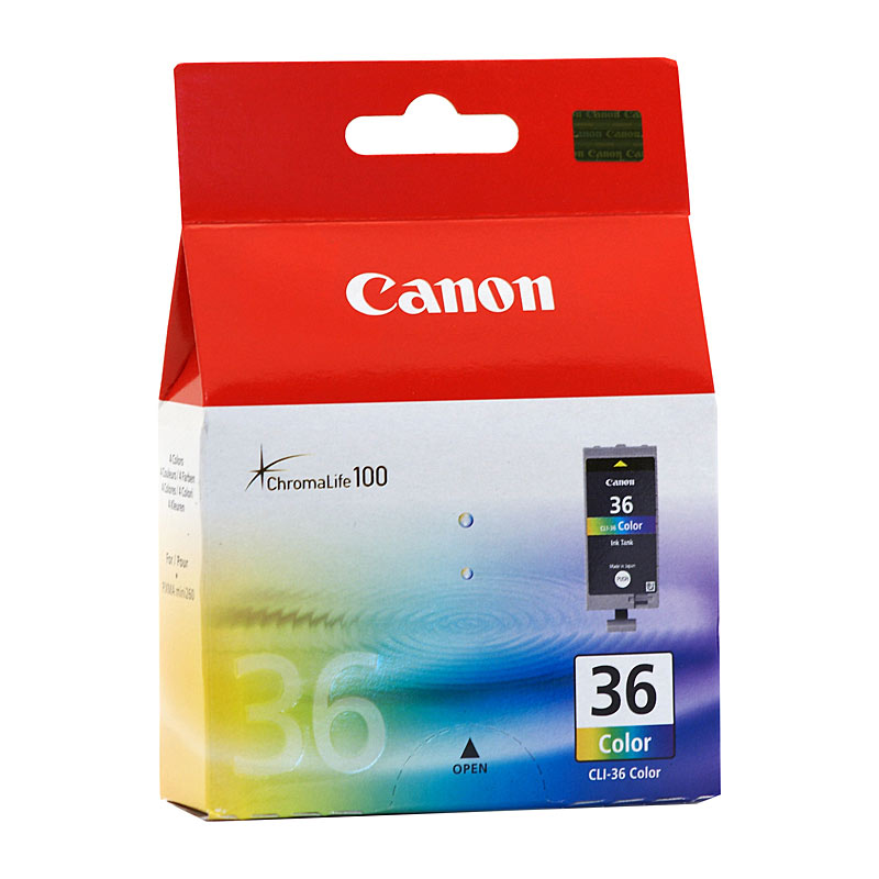 V177-D-CI36_uc__57476_1 CANON CLI36C Four Colour Ink Tank - Image 1