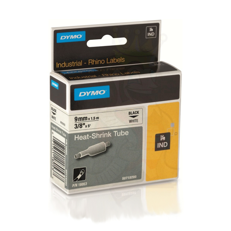 V177-D-DY18053_DY18053__77927_1 DYMO Rhino Tube Heat Shrink 9mm White - Image 1