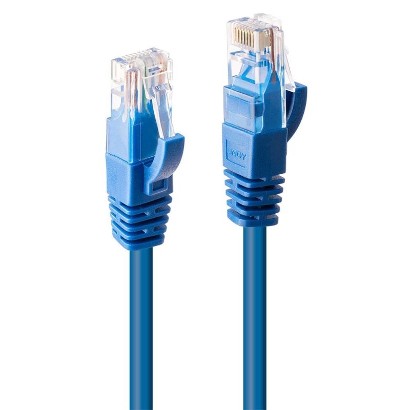 V177-D-LIN48021-uc__74237-00 LINDY 7.5m CAT6 UTP Cable Blue - Image 1
