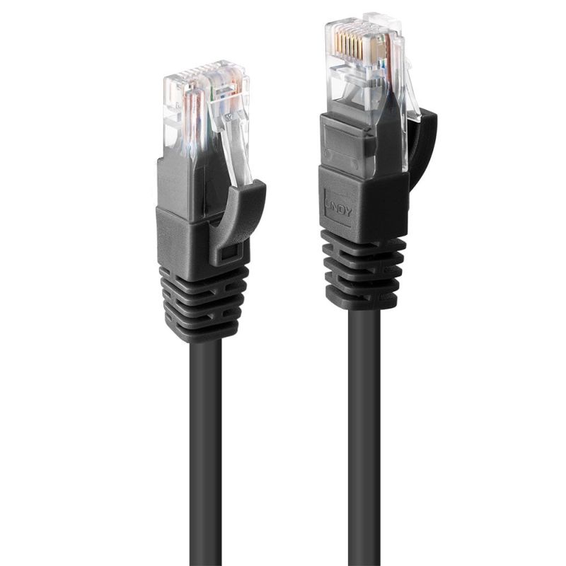 V177-D-LIN48080-uc__96030-00 LINDY 5m CAT6 UTP Cable Black - Image 1