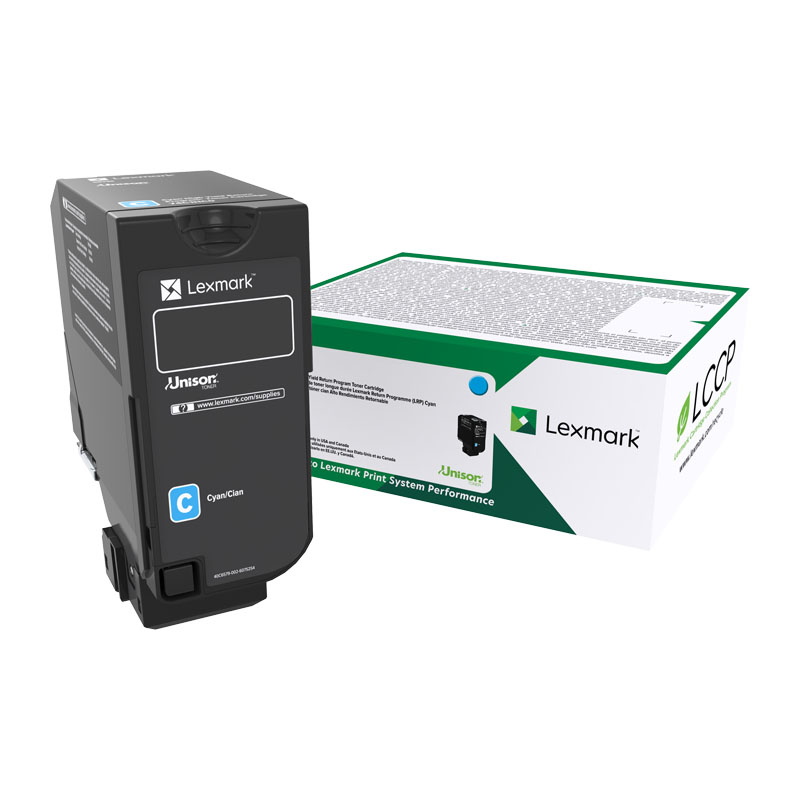 V177-D-LX746C-uc__13609-00 LEXMARK 74C60C0 Cyan Toner - Image 1