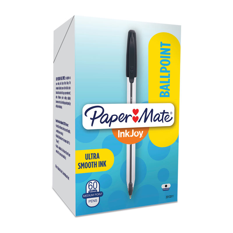 V177-D-PM2013311-30158-00 PAPER MATE InkJoy 50ST Ball Pen Black Box of 60 - Image 1
