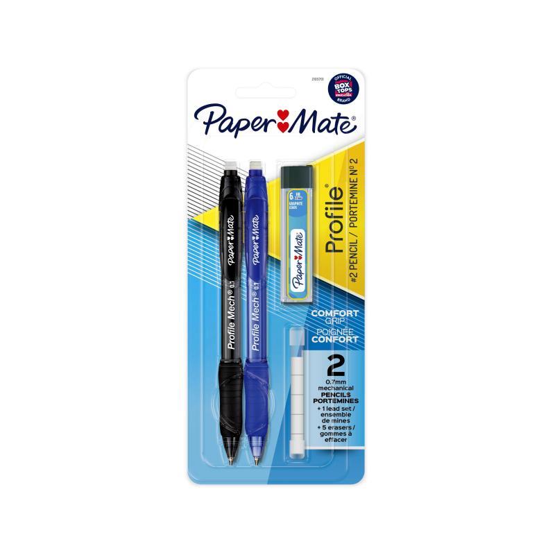 V177-D-PM2105701-PM2105701__12980-00 PAPER MATE Profile 0.7 Black/Blu Pack2 Box of 6 - Image 1