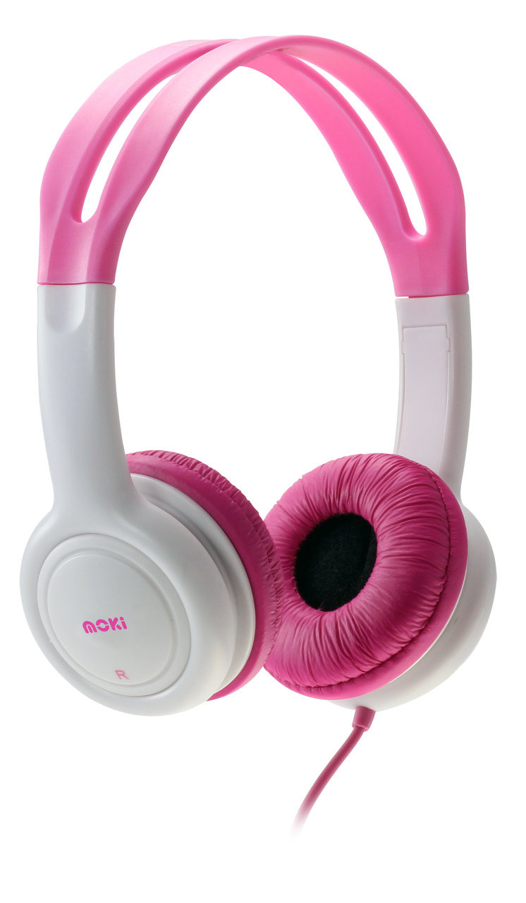 V177-HPKP-MOKI_KIDS_VOL_LIM_HPKP_PINK__03404-00 MOKI Volume Limited Kids Pink Headphones - Image 1