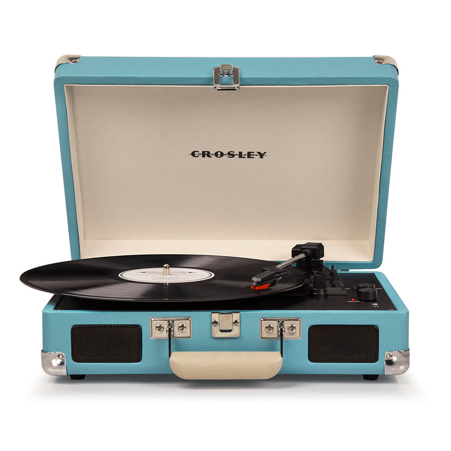 V177-IW-CR8005FSC-TU4-CR8005D-TU-A__21631-00 CROSLEY Crosley Cruiser Turquoise - Bluetooth Turntable & Record Storage Crate - Image 1