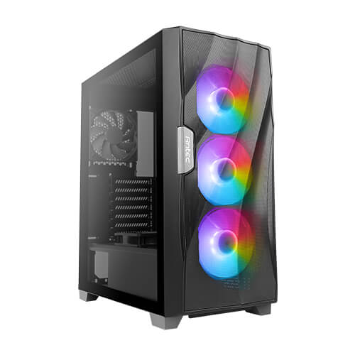 V177-L-CAA-DF700-FLUX-3__55797-00 ANTEC DF700 FLUX Wave Mesh Front, High Airflow, Tempered Glass with 3x ARGB Fan Front, 1x Rear, 1x PSU Shell (Reverse Fan blade) ATX Gaming Case - Image 1