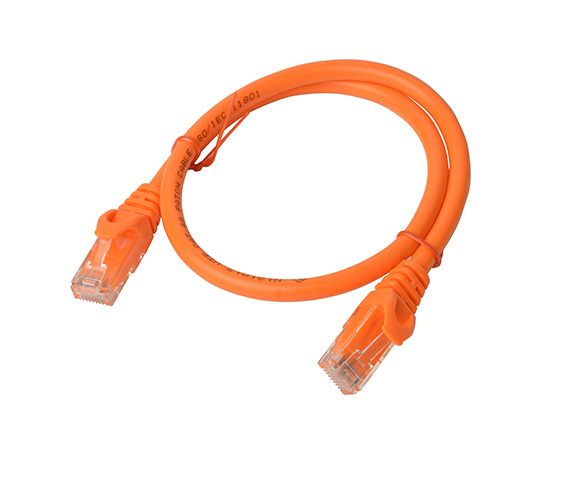 V177-L-CB8W-PL6A-0.25ORG-CB8W-PL6A-0.25ORG__26061-00 8WARE Cat6a UTP Ethernet Cable 25cm Snagless Orange - Image 1