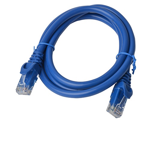 C 8WARE Cat6a UTP Ethernet Cable 1m Snagless Blue - Image 1