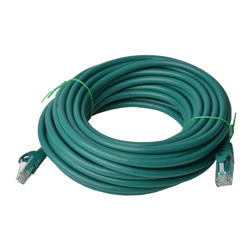 V177-L-CB8W-PL6A-40GRN-CB8W-PL6A-40GRN__18673-00 8WARE Cat6a UTP Ethernet Cable 40m Snagless Green - Image 1