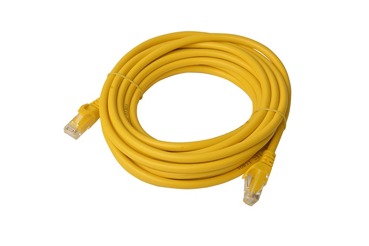 C 8WARE Cat6a UTP Ethernet Cable 5m Snagless Yellow - Image 1