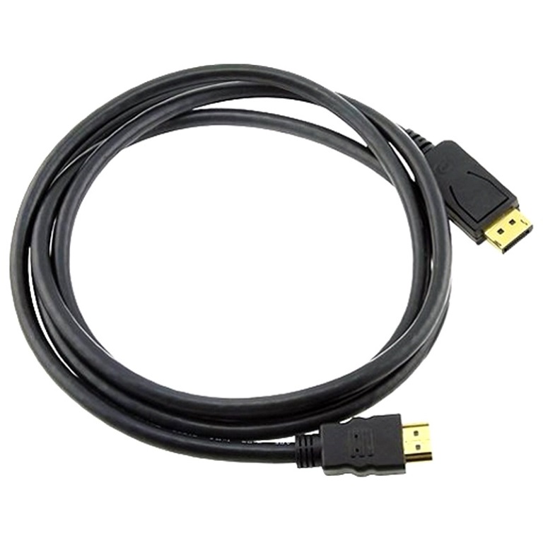 V177-L-CB8W-RC-DPHDMI-2-CB8W-RC-DPHDMI-2__99586-00 8WARE DisplayPort DP to HDMI Cable 2m - 20 pins Male to 19 pins Male Gold plated RoHS - Image 1