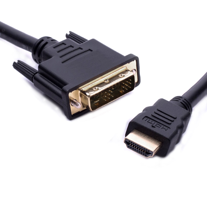 V177-L-CB8W-RC-HDMIDVI-5-CB8W-RC-HDMIDVI-5__45522-00 8WARE High Speed HDMI to DVI-D Cable 5m Male to Male - Image 1