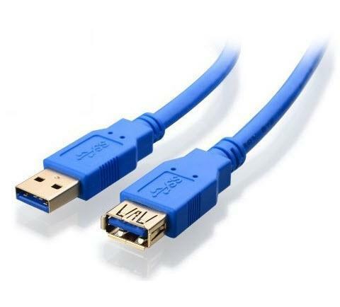 V177-L-CB8W-UC-3003AAE-s-l640__80172-00 8WARE USB 3.0 Extension Cable 3m A to A Male to Female Blue - Image 1