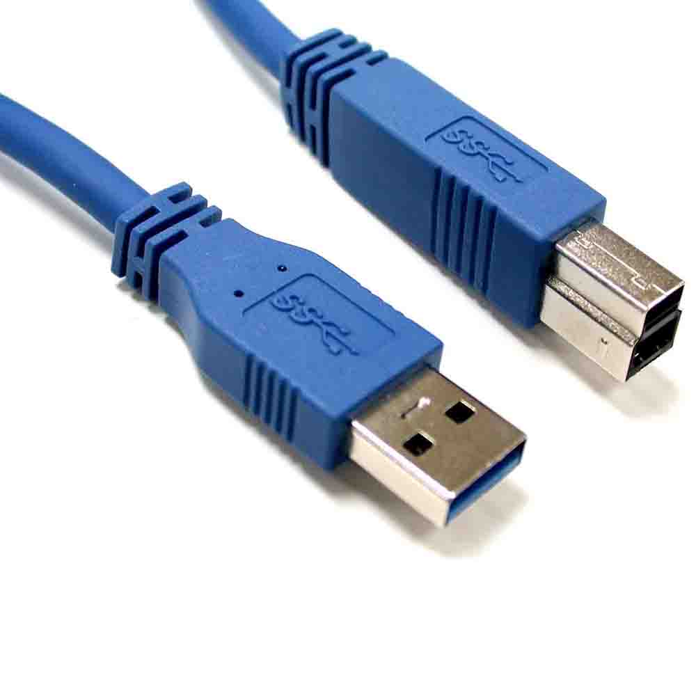 V177-L-CB8W-UC-3003AB-CB8W-UC-3003AB__08485-00_1 8WARE USB 3.0 Cable 3m A to B Male to Male Blue - Image 1
