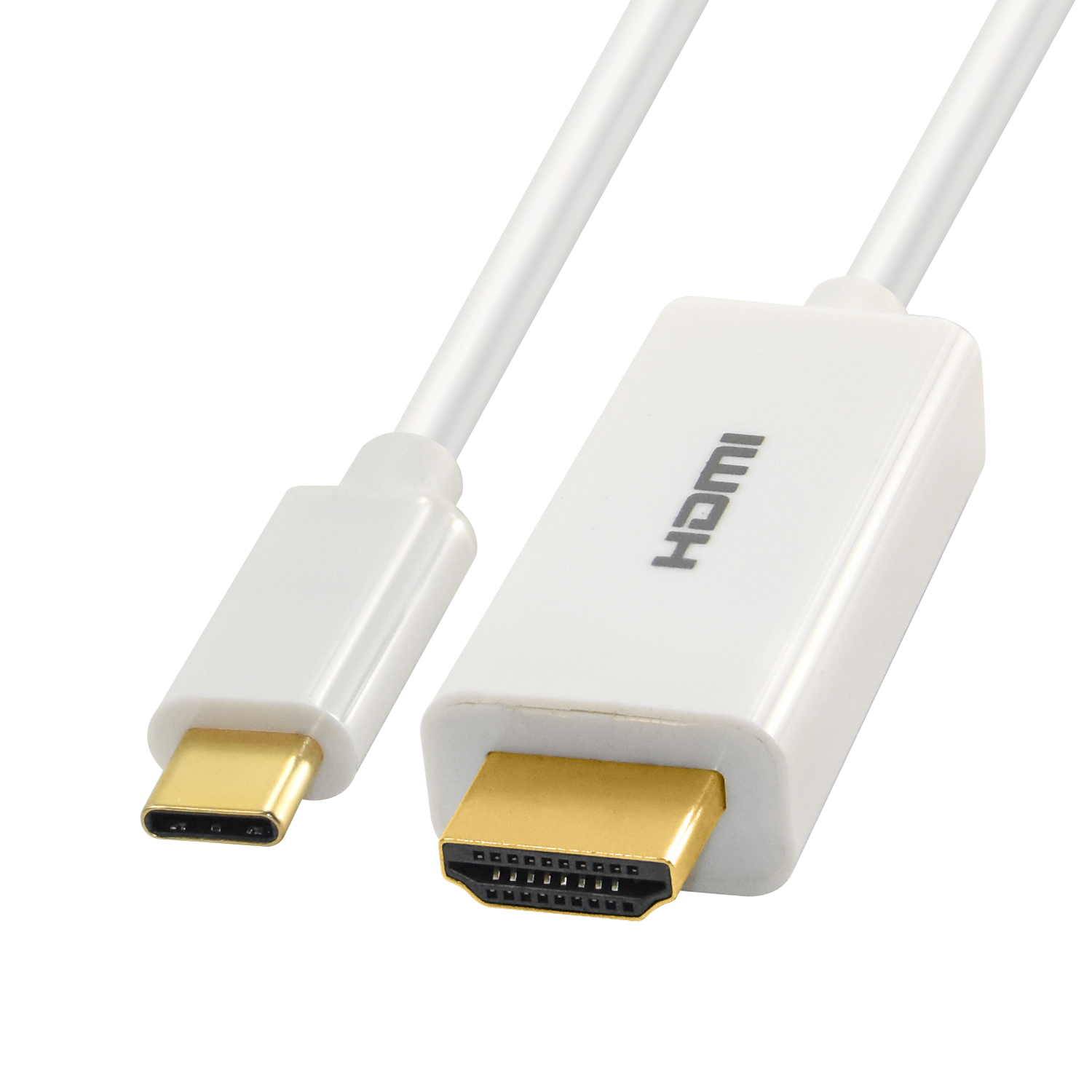 V177-L-CBAT-CMHD-18_CBAT-CMHD-18__19767_1 ASTROTEK USB-C male to HDMI male cable, white color, gold plating, support 4k@60hz - Image 1