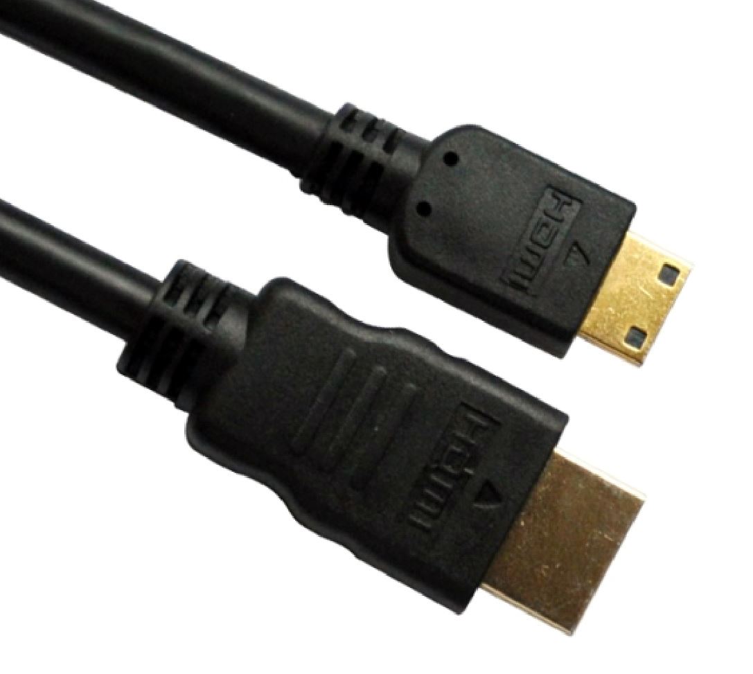 V177-L-CBAT-HDMIMINIHDMI-1_CBAT-HDMIMINIHDMI-1__14204_1 ASTROTEK Mini HDMI to HDMI Cable 1m with Ethernet 1.4V 3D HD 1080p 9pin Male Type A to 19P Male Type C 30AWG for Tablet Smart Phone - Image 1