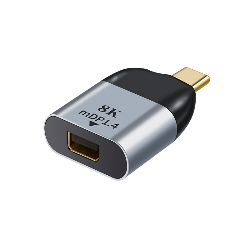 V177-L-CBAT-USBCMDP-MF_CBAT-USBCMDP-MF__73003_1 ASTROTEK USB-C to Mini DP DP DisplayPort male to female adapter support 8K@60Hz 4K@60Hz Aluminum shell Gold plating for Windows Android Mac OS - Image 1