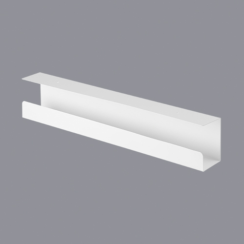V177-L-CMBT-CC11-1-W-72665-00 BRATECK Under-Desk Cable Tray Organizer Dimensions:600x114x76mm - White - Image 1