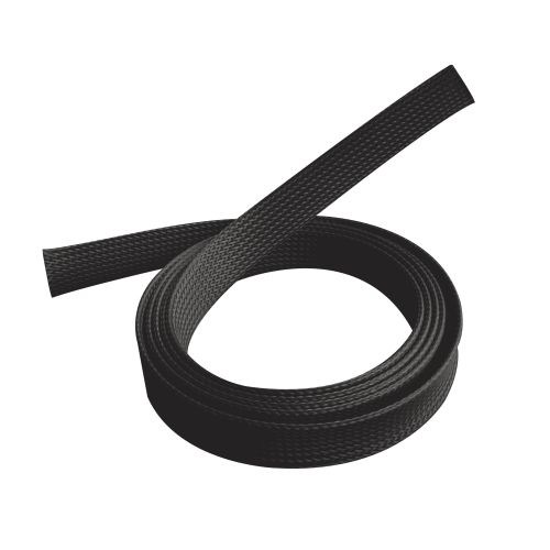 V177-L-CMBT-CS-20-B-72692-00 BRATECK Braided Cable Sock 20mm/0.79' Width Material Polyester Dimensions1000x20mm -- Black - Image 1