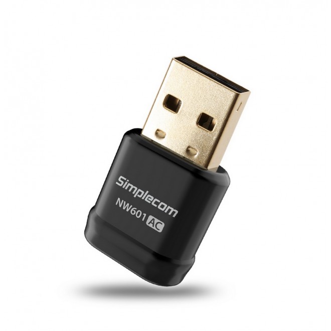 V177-L-HXSI-NW601-HXSI-NW601__82977-00 SIMPLECOM NW601 AC600 Mini WiFi Dual Band Wireless USB Adapter - Image 1